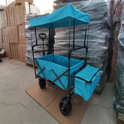 Large Capacity Collapsible Wagon Cart Sturdy Folding Wagon Cart With Canopy
