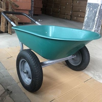 Heavy Duty Folding Hand Trolley Plastic 2 Wheel Steel Wheelbarrow Pneumatic Tyre