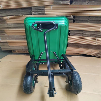 50L Plastic Tray Garden Dump Cart Garden Tipper Trolley Sand Wagon With Handle