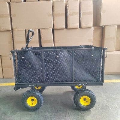 Extra Large Garden Mesh Cart Steel Trolley Heavy Duty Utility Garden Cart