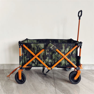 Four-Way Practical Foldable Wagon Cart With O Shaped Handle Sturdy 600D Oxford Cloth