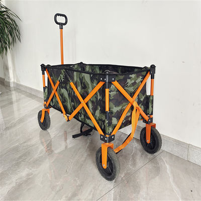 Four-Way Practical Foldable Wagon Cart With O Shaped Handle Sturdy 600D Oxford Cloth
