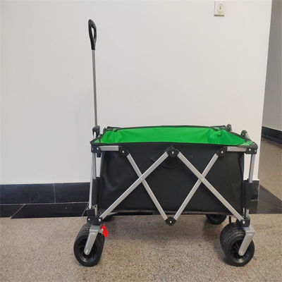 Camping Outdoor Folding Hand Pull Wagon Cart With Custom Fabric PU Wheel