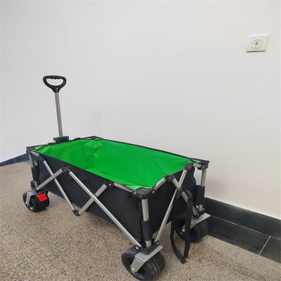 Camping Outdoor Folding Hand Pull Wagon Cart With Custom Fabric PU Wheel