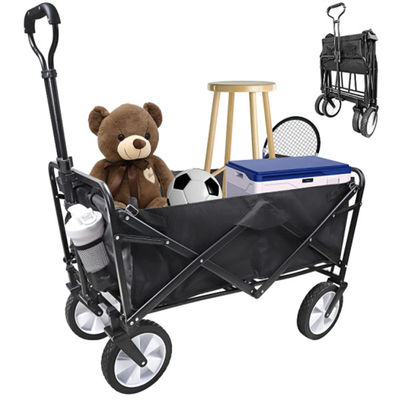 Steel Folding Picnic Wagon With Powder Coating Foldable Garden Wagon Cart
