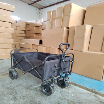 Heavy Duty Outdoor Camping Garden Foldable Wagon Cart With PU Wheels
