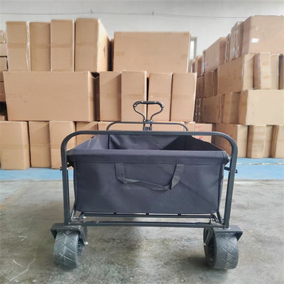 Heavy Duty Outdoor Camping Garden Foldable Wagon Cart With PU Wheels