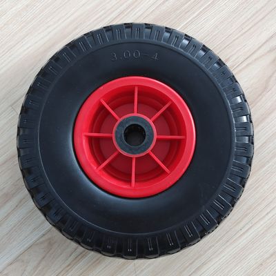 300-4 Red Rim Rubber Wheel 10 Inch Tire Garden Cart Wheelbarrow Pneumatic Wheels