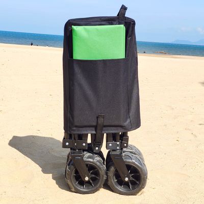 Wide Wheel Folding Wagon Accept Customized Four Way Folding Beach Cart
