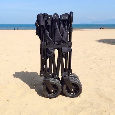 Wide Wheel Folding Wagon Accept Customized Four Way Folding Beach Cart