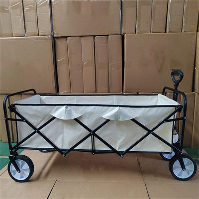 Easy Control Collapsible Shopping Cart Metal Frame Folding Camping Wagon