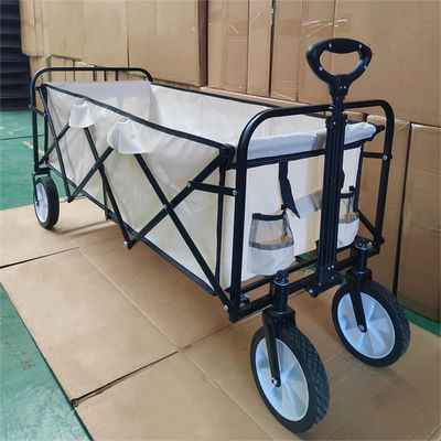 Easy Control Collapsible Shopping Cart Metal Frame Folding Camping Wagon