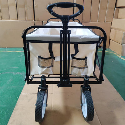 Easy Control Collapsible Shopping Cart Metal Frame Folding Camping Wagon