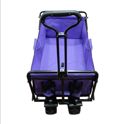 Four Wheel Folding Beach Wagon Garden Hand Cart Collapsible Shopping Trolley