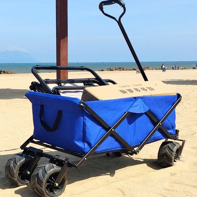 Collapsible Welding Trolley Adjustable PU Wheels Practical Folding Wagon Customized