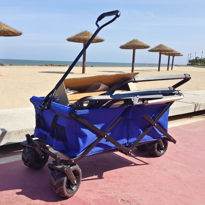 Collapsible Welding Trolley Adjustable PU Wheels Practical Folding Wagon Customized