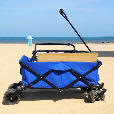 Collapsible Welding Trolley Adjustable PU Wheels Practical Folding Wagon Customized