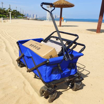 Collapsible Welding Trolley Adjustable PU Wheels Practical Folding Wagon Customized