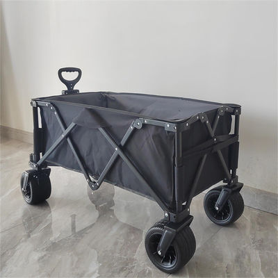 7 Inch Wheels Sturdy Rolling Lightweight Trolley Folding Cart Camping Push Pull Wagon