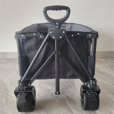7 Inch Wheels Sturdy Rolling Lightweight Trolley Folding Cart Camping Push Pull Wagon