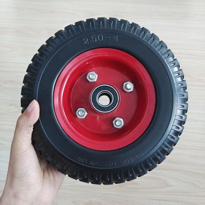 250-4 Metal Rim Wheel Barrow 8 Inch Hand Trolley Pneumatic Tire Rubber Wheel