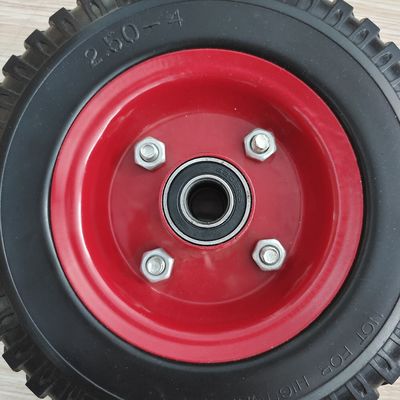 250-4 Metal Rim Wheel Barrow 8 Inch Hand Trolley Pneumatic Tire Rubber Wheel