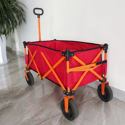 7inch Wheel Collapsible Shopping Cart Four Way Folding Outdoor Camping Cart