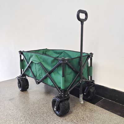 Double Deck Oxford Cloth Collapsible Beach Wagon Metal Frame Camping Wagon