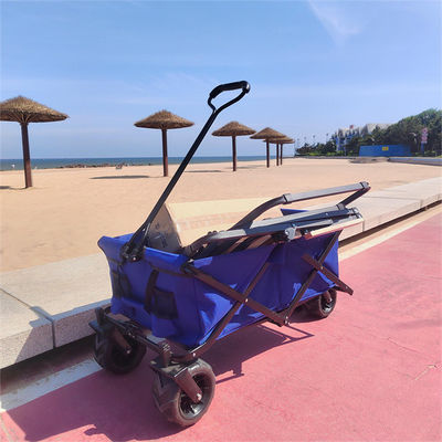 PU Wheels Load 70kg Outdoor Foldable Wheeled Wagon Camping Folding Platform Wagon
