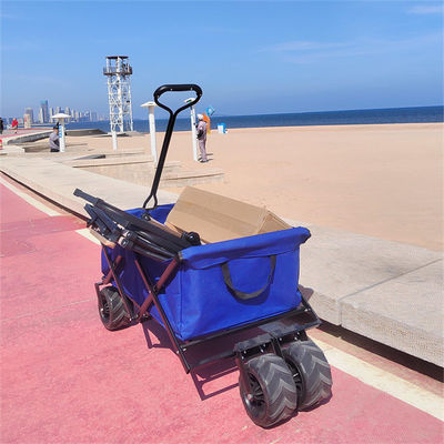 PU Wheels Load 70kg Outdoor Foldable Wheeled Wagon Camping Folding Platform Wagon