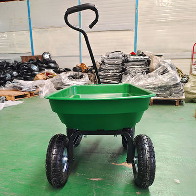 Popular Hand Pull Garden Dump Cart 350-4 Pneumatic Wheels 50L Capacity
