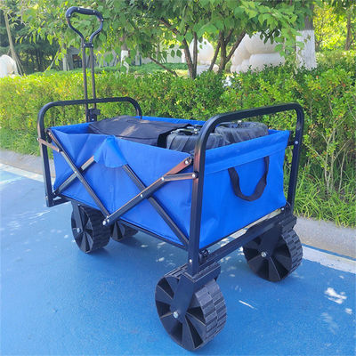 Handcart Foldable Wagon Cart Shopping Cart With Wheels Adjustable Folding Wagon