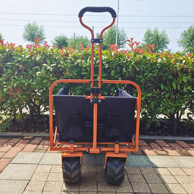 Rear Side Opening Structure Folding Beach Wagon Cart Wide Wheels Camping Cart