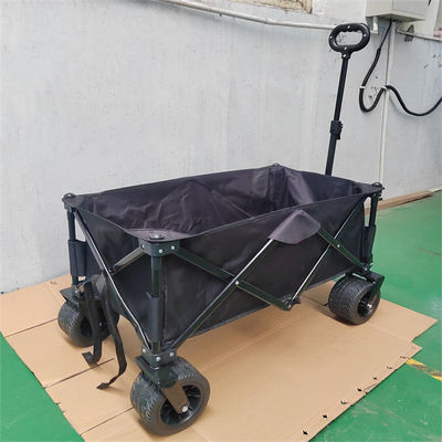 Four Wheels Outdoor Folding Trolley Cart Collapsible Utility Push Pull Wagon Cart