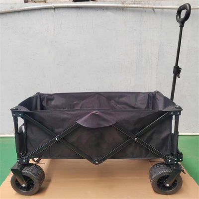 Four Wheels Outdoor Folding Trolley Cart Collapsible Utility Push Pull Wagon Cart