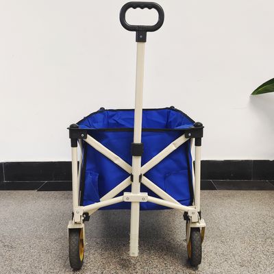 Collapsible Folding Wagon Cart Four Wheels Retractable Handle Heavy Duty Utility Hand Trolley