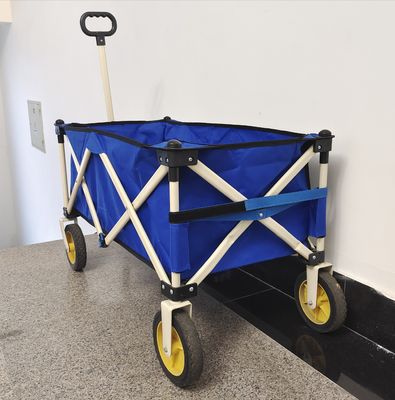 Collapsible Folding Wagon Cart Four Wheels Retractable Handle Heavy Duty Utility Hand Trolley