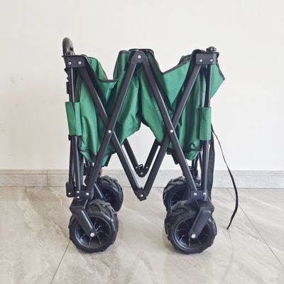140LB Outdoor Camping Cart Easy Carrying Wide Pu Wheels Collapsible Folding Wagon