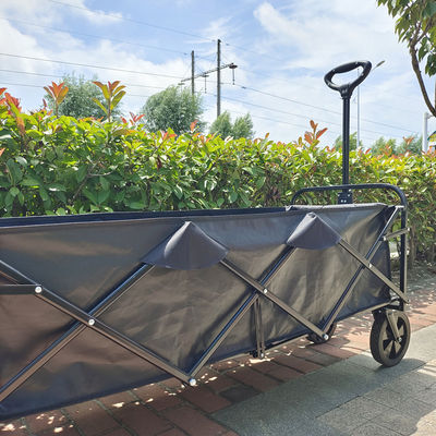 Collapsible Picnic Camping Cart Extended Capacity Folding Wagon Four Big PVC Wheels