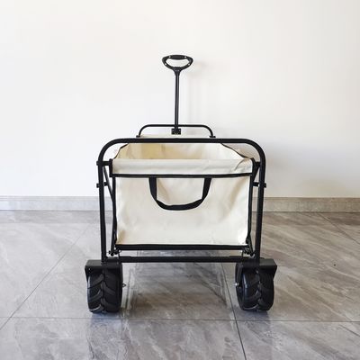 600D Oxford Folding Camping Cart PU Wheels Adjustable Collapsible Beach Wagon Extended Body