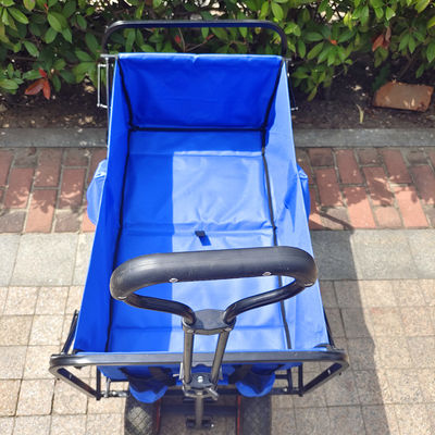 Adjustable Handle Collapsible Utility Beach Cart 3.00-4 Wheels Tools Trolley Folding Wagon