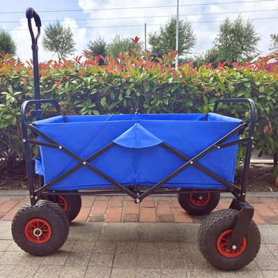 Adjustable Handle Collapsible Utility Beach Cart 3.00-4 Wheels Tools Trolley Folding Wagon