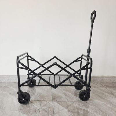 Outdoor Steel Frame Mini Camping Collapsible Wagon Cart With Adjustable Handlebars