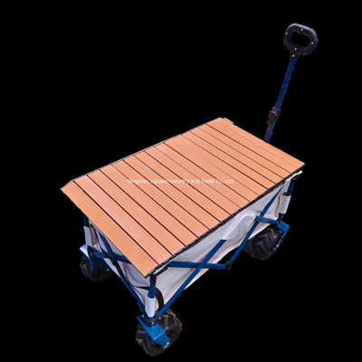 Extended Drawbar Beach Folding Truck Camper PU Wheel Heavy Steel Frame Wide Wheels