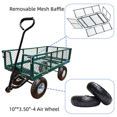 Ironton Steel Garden Cart 440 lb Capacity Heavy Duty Garden Dump Truck Rubber Inflatable Wheel