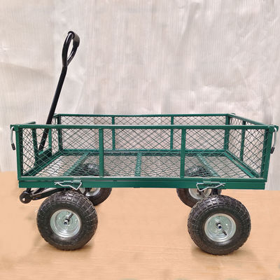 Ironton Steel Garden Cart 440 lb Capacity Heavy Duty Garden Dump Truck Rubber Inflatable Wheel