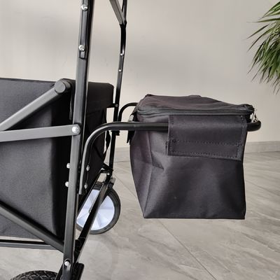 Collapsible Foldable Wagon With Removable Canopy Utility Folding Wagon With 360 Degree Swivel Wheels
