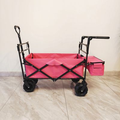Collapsible Outdoor Camping Wagon With Roof Folding Stroller Wagon For Kids