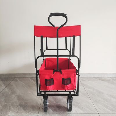 Outdoor Camping Wagon Cart Stroller With Roof For Children Picnic Beach